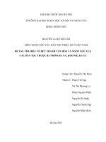 TÌM HIỂU VỀ BỨC TRANH VĂN HÓA VÀ NGÔN NGỮ CỦA CÁC DÂN TỘC THUỘC BA NHÓM BA NA, KHƠ ME, KA TU