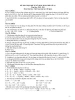 Đề Thi Và Đáp Án Đề Thi HSG Lớp 11 Môn Hoá