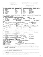 De thi thu lop 10 nam 2011