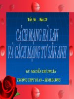 Bài 29. CM Hà Lan và CMTS Anh