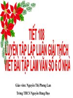 Tiết 108: Luyện tập lập luận giải thích