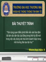 Vận dụng quan điểm phát triển nền văn hóa đậm đà bản sắc dân tộc của Đảng trong thời kỳ đổi mới trong việc xây dựng văn hóa kinh doanh hoặc trong môi trường đào tạo đại học