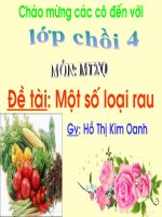 mtxq: một so loai rau