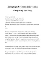 Xét nghiệm Creatinin máu và ứng dụng trong lâm sàng