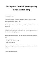 Xét nghiệm Canxi và áp dụng trong thực hành lâm sàng