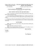 Quyết định ban hành Quy chế thực hiện dân chủ trong nhà trường