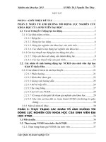 Nghiên cứu khoa học - Đề tài về Nghiên cứu các nhân tố ảnh hưởng tới động lực nghiên cứu khoa học của sinh viên đại học KTQD