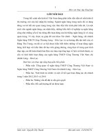 Báo cáo thực tập tổng hợp về lịch sử hình thành, cơ cấu và tình hình hoạt động của ngân hàng TMCP Công Thương Việt Nam chi nhánh Láng – Hòa Lạc