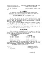 số 42/QĐ-PGDĐT ngày 8/3/2011 V/v công nhận và khen thưởng HS đạt giải cuộc thi Olimpic Toán học