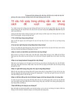 15 Câu hỏi xoáy trong phỏng vấn việc làm và cách để trong quá trình phỏng vấn việc làm