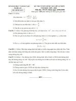 Đề thi tuyển sinh vào lớp 10 tỉnh Nghệ An năm 2009 - 2010