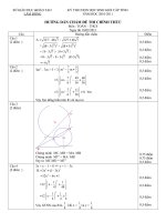 Huóng dẫn chấm đề chính thức HSG Toán 9 tỉnh năm 2010 - 2011