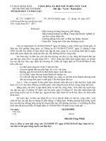 Về kế hoạch đào tạo sau đại học năm 2011 và giai đoạn 2011 - 2015