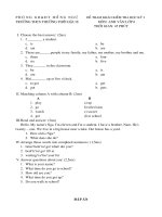 đề kiểm tra ANH VĂN 6