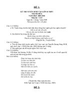 TUYỂN TẬP ĐỀ THI VÀO 10 MỘT SỐ TỈNH