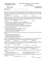 Đề thi Vật lí Trường THPT Lê Văn Thịnh