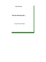 Giáo trình Văn học phương Tây 1 Phần 1 - Phùng Hoài Ngọc