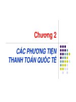 Bài giảng Các phương tiện thanh toán quốc tế
