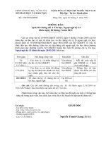 Lịch thi chứng chỉ A Tin học, Ngoại ngữ