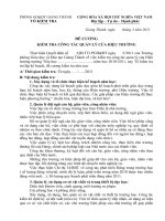 ĐỀ CƯƠNG KIỂM TRA CÔNG TÁC QUẢN LÝ CỦA HIỆU TRƯỞNG