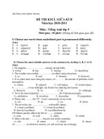 KSCL giua ki II - 6-7-8-9 co dap an