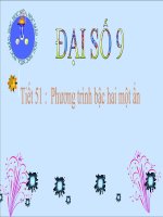 Tiết 51: Phương trình bậc hai một ẩn