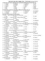 ON TAP KIEM TRA 1 TIET 11. BAI 9+10+11