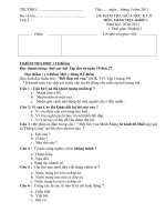 ĐỀ KIỂM TRA TIẾNG VIỆT LỚP 3 GIỮA HKII