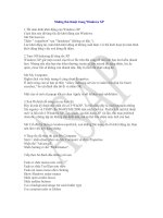 Những thủ thuật trong win xp