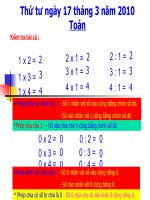 Toán 2: Luyện tập Tuần 27