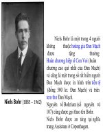 Giáo án bài tập mẫu nguyên tử Bo - áp  dụng cho Hidro