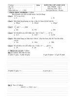 ĐỀ KIỂM TRA TOÁN - TIẾNG VIỆT LỚP 5 GIỮA HKII