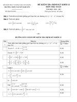 ĐỀ KT KHOI 12 LẦN 5