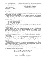 đề thi tuyển vào lớp 10 môn hoá