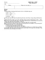 Đề + ĐA KT Hóa 8 chương 5 (Hiđro - nuoc)