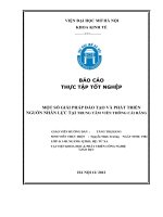 MỘT SỐ GIẢI PHÁP ĐÀO TẠO VÀ PHÁT TRIỂN NGUỒN NHÂN LỰC TẠI TRUNG TÂM VIỄN THÔNG CÁI RĂNG