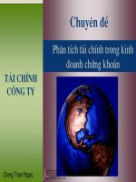KIẾN THỨC CƠ BẢN VỀ PHÂN TÍCH TÀI CHÍNH TRONG CÔNG TY