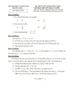 Đề thi tuyển sinh vào lớp 10 tỉnh Quảng Nam năm 2009 - 2010