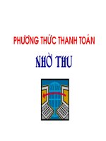Bài giảng môn thanh toán quốc tế Phương thức thanh toán nhờ thu