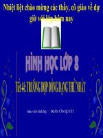 TRƯỜNG HỢP ĐỘNG DANG THỨ NHẤT CỦA TAM GIÁC