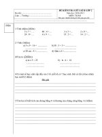 ĐỀ KIỂM TRA GKII-LỚP 2