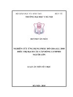 Nghiên cứu ứng dụng phác đồ GRAALL 2005 điều trị bạch cầu cấp dòng lympho người lớn