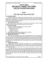 ĐỒ ÁN KỸ THUẬT: THI CÔNG THIẾT KẾ THI CÔNG PHẦN KHUNG