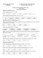 Đáp án dự bị Anh van 9 cấp tỉnh năm 2010 - 2011