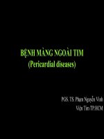 Bài giảng Bệnh màng ngoài tim (Pericardial diseases) - PGS.TS. Phạm Nguyễn Vinh
