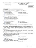 Đề TN THPT môn Tiếng Anh năm 2008 kỳ 1 mã 205