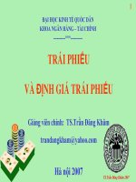 Những kiến thức cơ bản để định giá trái phiếu