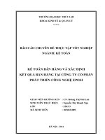 kế toán bán hàng và xác định kết quả bán hàng tại công ty cổ phần phát triển công nghệ eposi