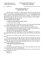 Báo cáo sơ kết học kỳ I năm học 2010 - 2011