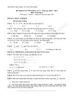 Đề khảo sát HS Giỏi Toán lớp 3 (lần 4)